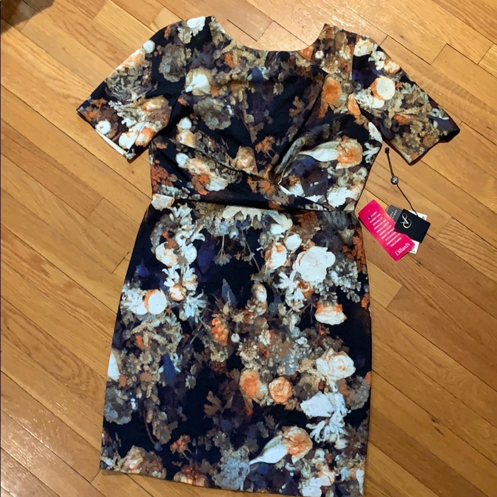Adrianna Papell A-Line Draped Dress (size 14) NWT